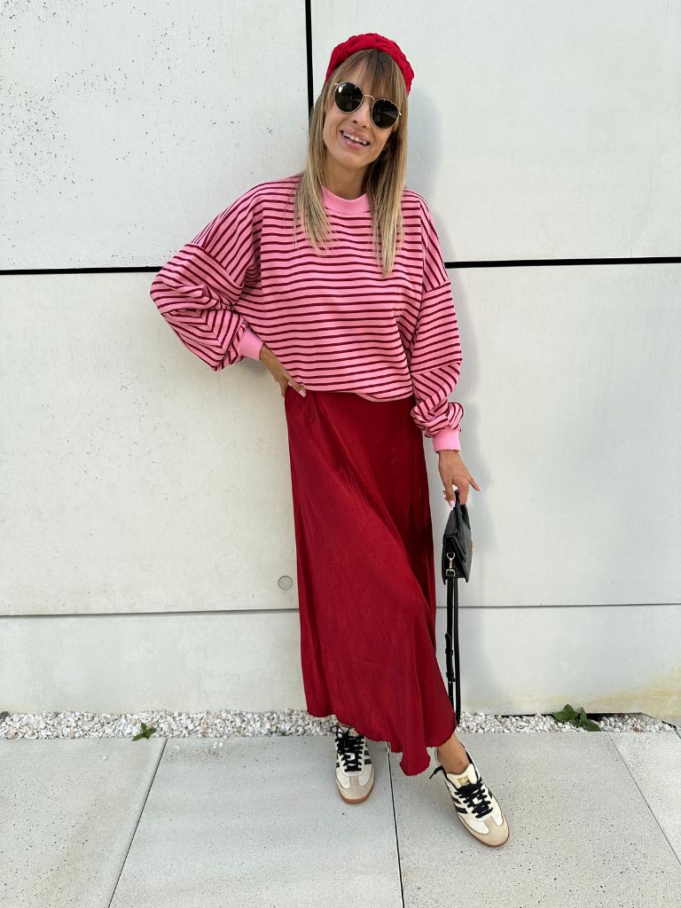 bluza stripe rozowa w bordowe paski 7